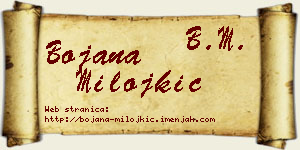Bojana Milojkić vizit kartica